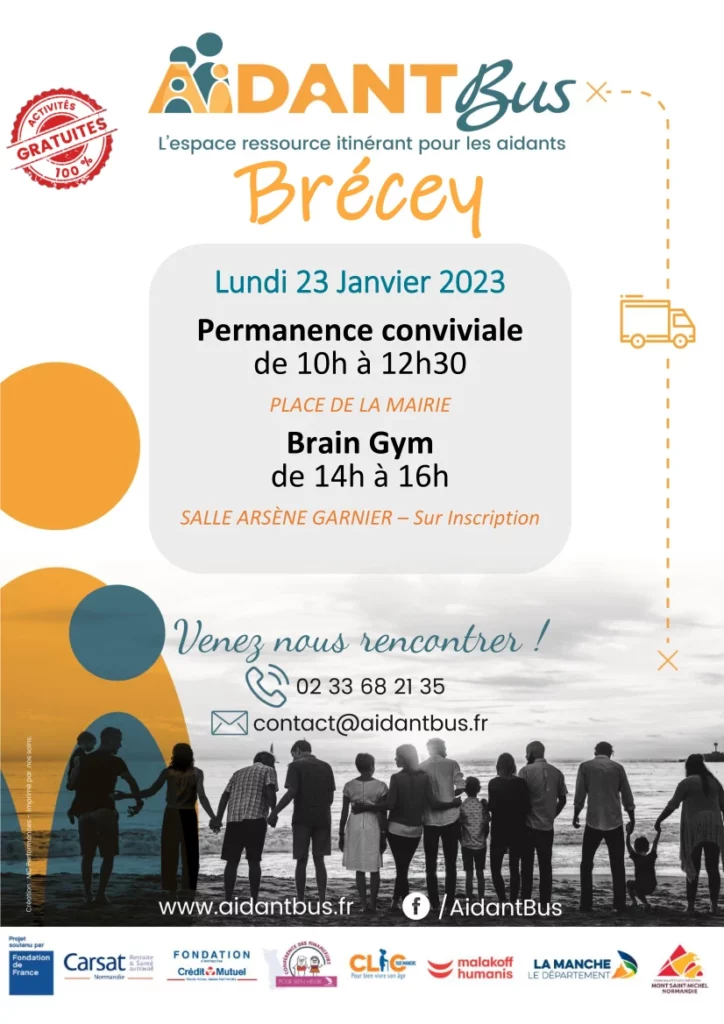 Brain Gym proposé par Aidant Bus le 23 janvier 2023 à Brécey
