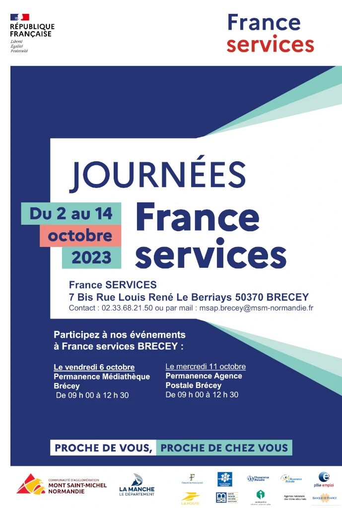 Journées France service à Brécey le mercredi 11 octobre de 9h à 12h30