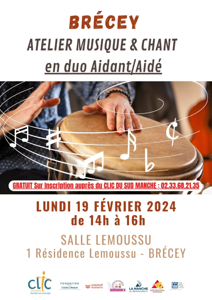 Atelier musique et chant en duo Aidant/Aidé à Brécey - le 19 février 